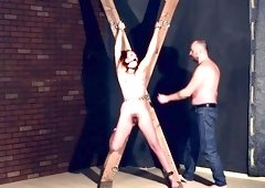 hairy Candy Red tightly bound to x-cross Part 2