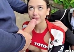 Big Cock Teens Handjob Threesome Outdoors