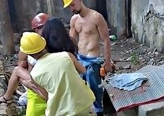 Boss Joins Falcon Al and Katty West for Bareback Gangbang