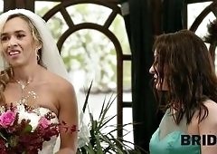 Lesbian Brides Threesome