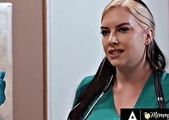 Best Friend Tia Maria Delivers Big-Tits Gyno Exam to Busty MILF Kali Roses as She S