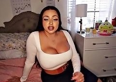 Big-Tits Wife Praises Lover Over Husband in Cowgirl POV Roleplay