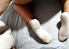 massaging her clitoris with my dick