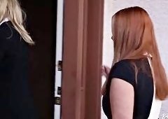 Busty Brittany Andrews Strips in Steamy Lesbian Shower