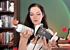 Close-Up ASMR Licking Whipped Cream Off Ears