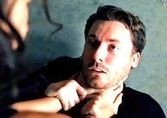 Brunette Fights Leather For His Cock