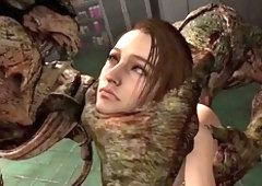 Resident Evil - Jill only gets fucked by monsters sex scenes