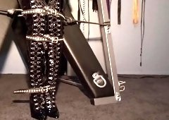 Beautiful fetish bottom actions with latex and bdsm