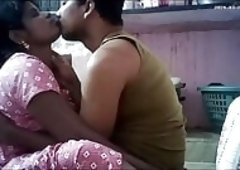 Indian village house wife romantic kissing ass Housband
