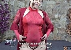 Brunette Webcam Solo: Vibrator on Small Tits