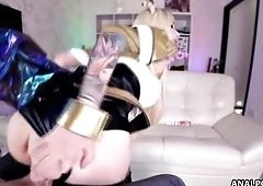 Purple Bitch in Lingerie Craves Endless Anal