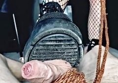 Dominatrix Nika Ropes Slaves Balls in Bondage for Kicks and Brutal Boot Trampling