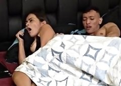 Brunette Stepmom Fingers Stepson by Accident, Guy Pounds Her Ass