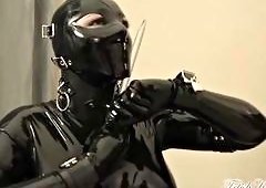 Latex Lesbian Bondage Strapon