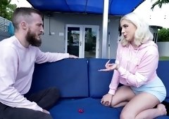Hardcore fucking on the sofa with busty blonde Gia Oh My. HD