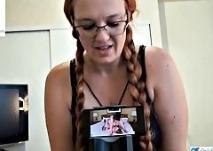 Redhead BBW Masturbates to Cumshot with Sex Toy in POV