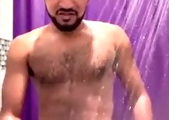 Masturbating in the gym shower