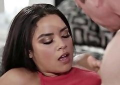 Maya Bijous Big-Butt Teasing Babe Sucks Stepdad John Strongs Dick Over Phone Before He P
