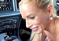 Blonde Swallows Cumshot