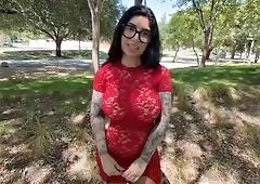 Andra Mehio Flaunts Big Tits in Glasses