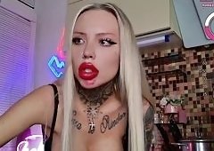 Blonde Webcam Camgirl Teases Big Tits While Nude Dancing And Grinding Against Sex Toys Before Suspicious E