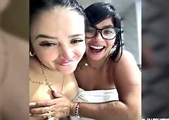 Babes with Big Tits Kiss, Eat Pussy and Squirt